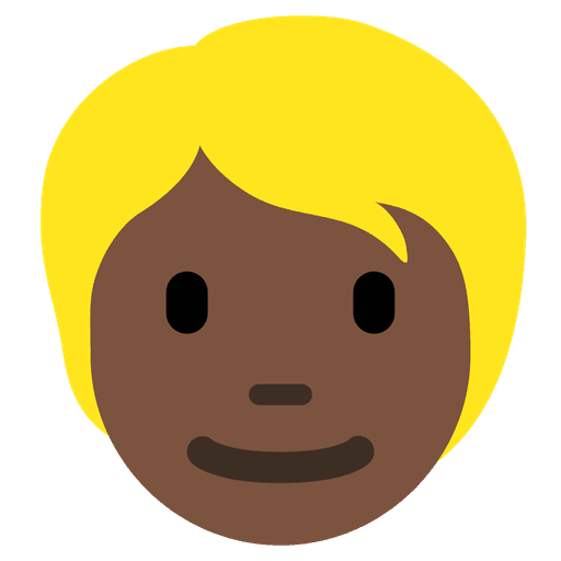 Person Dark Skin Tone Blond Hair