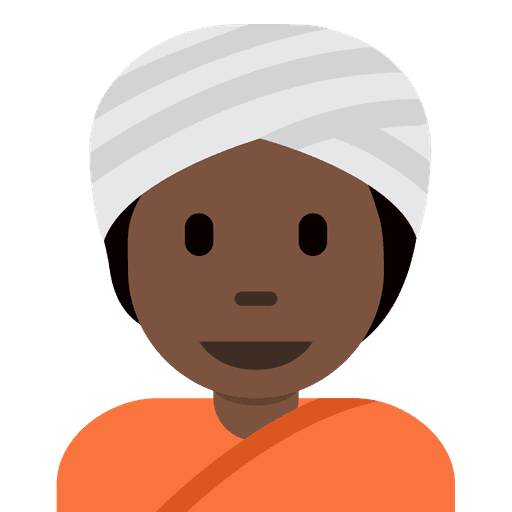 Person Wearing Turban Dark Skin Tone