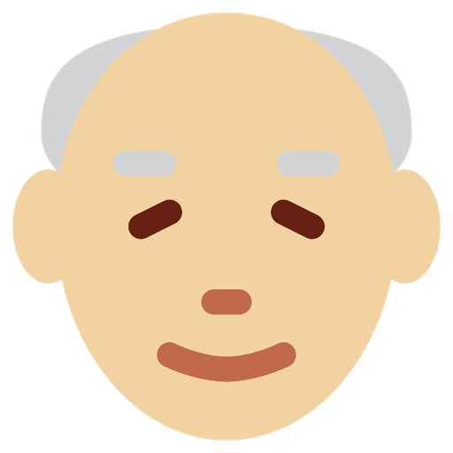 Old Man Medium Light Skin Tone