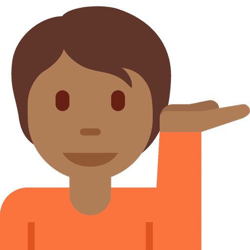 Person Tipping Hand Medium Dark Skin Tone
