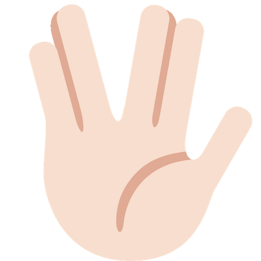 Vulcan Salute Light Skin Tone