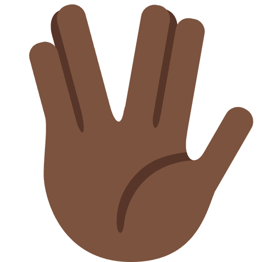 Vulcan Salute Dark Skin Tone