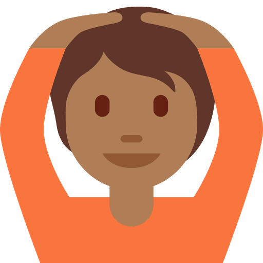 Person Gesturing Ok Medium Dark Skin Tone