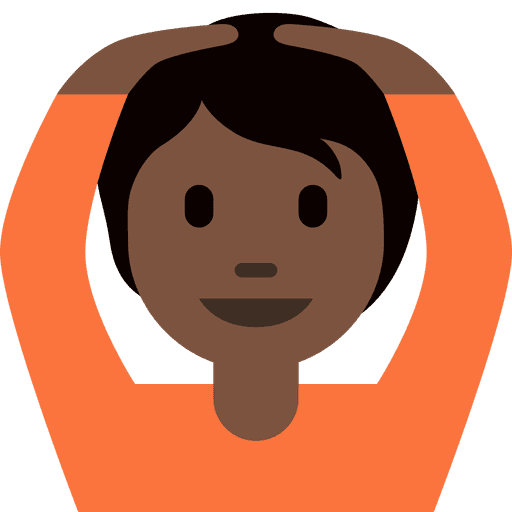 Person Gesturing Ok Dark Skin Tone