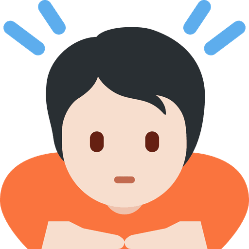 Person Bowing Light Skin Tone