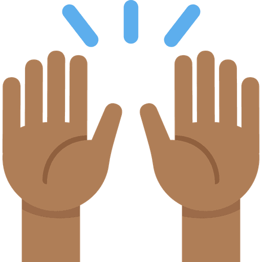 Raising Hands Medium Dark Skin Tone