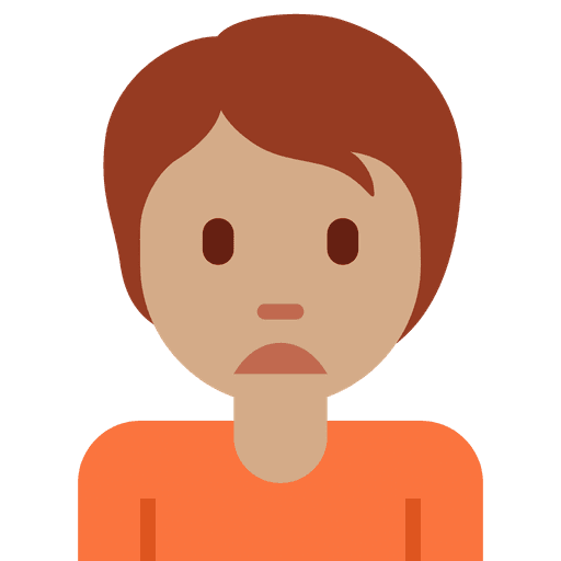 Person Frowning Medium Skin Tone