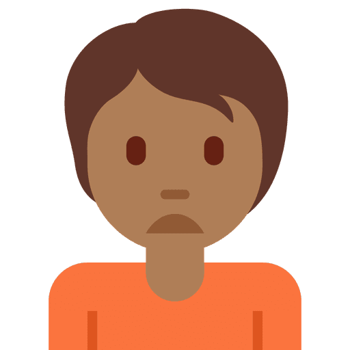 Person Frowning Medium Dark Skin Tone