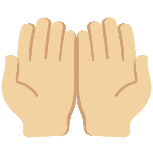 Palms Up Together Medium Light Skin Tone