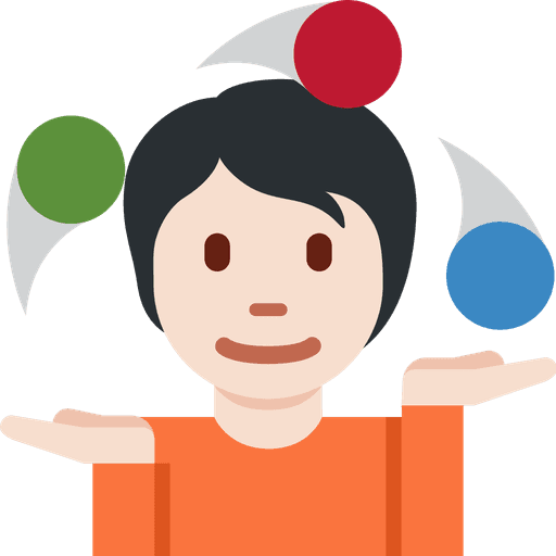 Person Juggling Light Skin Tone