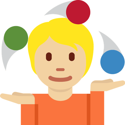 Person Juggling Medium Light Skin Tone