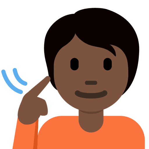 Deaf Person Dark Skin Tone