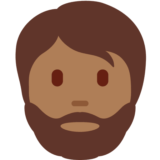 Person Medium Dark Skin Tone Beard