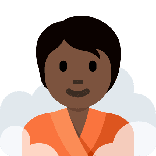 Person In Steamy Room Dark Skin Tone