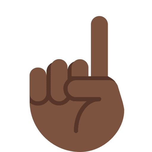 Index Pointing Up Dark Skin Tone