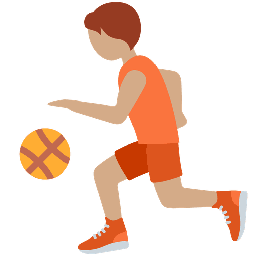 Person Bouncing Ball Medium Skin Tone