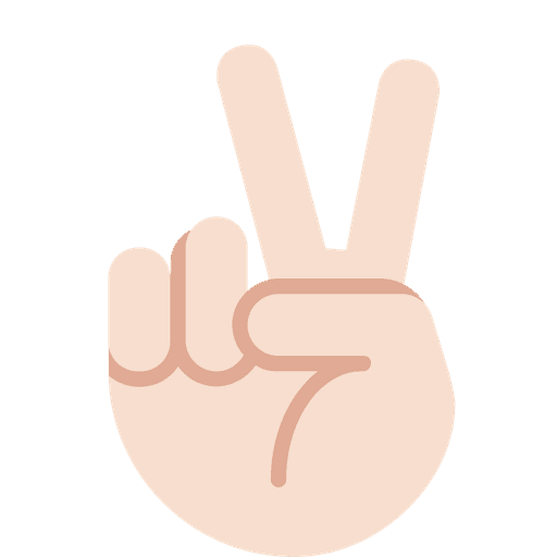 Victory Hand Light Skin Tone